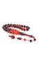 Cattle Cut Red Black Airplane Glass Rosary with Master Work System