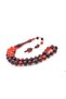 Cattle Cut Red Black Airplane Glass Rosary with Master Work System - 3