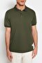 Khaki Regular/Normal Cut Label Applique Polo Neck T-Shirt Tmnss23Po00016 - 4