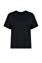 Siyah Bisiklet Yaka Sırt Baskılı %100 Pamuk Örme T-Shirt TBBSS23BF00024 - 7