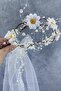 Special Design Outdoor Shooting Hair Accessory with Daisy White Tulle Bow – Party Crowns, Stylish Design – - 7