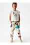 Girl's Brush Printed Carrot Trousers - 2