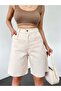Women's Pleated Bermuda Shorts Loose Cut - 2