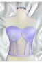 مشد شفاف من Underwire بوستير أرجواني