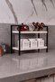 Desktop Kitchen-bathroom Shelf Countertop Organizer Spice Rack Metal-wood Table Top Serving Rack
