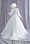 3D Lace Hijab Wedding Dress - 5
