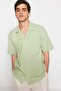 Yeşil Oversize Fit Yazlık Pamuklu Gömlek TMNSS23GO00080 - 4