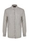 Lacivert Regular Fit Çizgili Dokulu Keten Görünümlü Gömlek TMNSS23GO00062 - 7