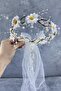 Special Design Outdoor Shooting Hair Accessory with Daisy White Tulle Bow – Party Crowns, Stylish Design – - 5