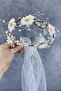 Special Design Outdoor Shooting Hair Accessory with Daisy White Tulle Bow – Party Crowns, Stylish Design – - 6