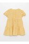 Lcw Baby Double Breasted Collar Short Sleeve Patterned Baby Girl Dress - 2