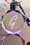 Letter G Keychain, Letter Keychain, Glass Engraved Keychain - 4
