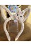 Cute Plush Fluffy 3D Toy Rabbit Ear Crown Big Little Kids Crown Coffee - 2