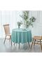 Liquid Resistant Round Care Free Linen Tablecloth Mint - 2