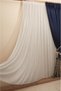 Silver Steel Striped Skirts Leaded 1-2 Pleat Double Breasted Tulle Curtain - 6