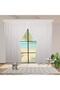 Thin Sports Striped Skirts Leaded 1-3 Close Pleat Double Breasted Tulle Curtain