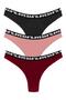 3-Piece Love Elastic Brazilian Women's Panties