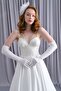 Double Straps Lace Gloved Wedding Dress - 3