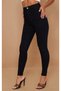 Tina Black Colorfast Women's Lycra High Waist Non-Fading Gathering Effect Skinny Leg Jeans - 2