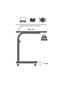 Height Adjustable Laptop and Service Table - Atlantic Pine (Wheeled) Oval Edge - 2
