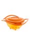Non-Spill Plate Orange & Food Spoon Fork Set Orange - 4