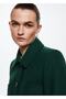 Buttoned Woolen Coat - 5
