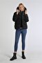 Women's Coat Hooded Women's Inflatable Comfortable Mold Coat Black Buse - 4