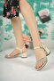 Women's Skin Stone Open Back Heeled Shoes - 3