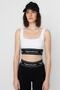 X Sagaza Studio White Supported Recovery Square Collar Sports Bra TCLSS23SS00002 - 2