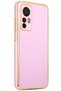 Mi 12t Case with Camera Protection Gold Edge Design Silicone - 3