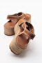Bellezza Brown Suede Genuine Leather Women's Sandals - 4