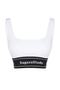 X Sagaza Studio White Supported Recovery Square Collar Sports Bra TCLSS23SS00002 - 6