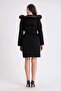 Black Cashmere Coat with Natural Sable Accessories - 5