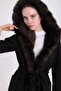 Black Cashmere Coat with Natural Sable Accessories - 7
