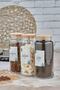 3-Piece Wooden Lid Tea & Sugar & Coffee Storage Container 1300 ml Glass Jar - 2