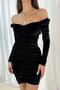 Velvet Gathered Front Sweetheart Neck Mini Dress