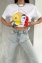 Women's White New Season Hologram Printed 100% Cotton T-Shirt - 6