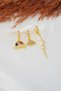 Set of 3 Women's Baguette Zircon Stone Cloud and Lightning Figure Earrings - 2