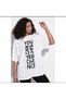 Oversize Unisex White T-Shirt with Vertical Chest Lettering - 2