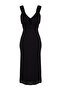 Black Lined Woven Elegant Evening Dress TPRSS23EL00456 - 8