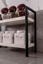 Desktop Kitchen-bathroom Shelf Countertop Organizer Spice Rack Metal-wood Table Top Serving Rack - 2