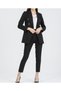 Women's Blazer Jacket Belted Trousers Set Black