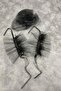 Bridal Accessory Black Veil Wedding Hat Hair Accessory and Seren Feather Double Wrist Accessory – Bride - 7