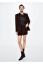 Houndstooth Patterned Mini Skirt - 2