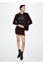 Houndstooth Patterned Mini Skirt - 5