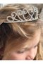 Luxury Metal Silver Crystal Motif Jewelled Princess Queen Bridal Birthday Crown Special Day Children's Crown No1 - 2