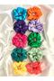 Set of 10 Women's Satin Hair Rubber Hairpins