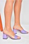 Women's Lilac Heeled Slippers K713171409 - 3