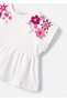 Girl's Short Sleeve T-shirt White/fuchsia 3059 - 5
