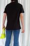Women's Black New Season Printed 100% Cotton T-Shirt - 6